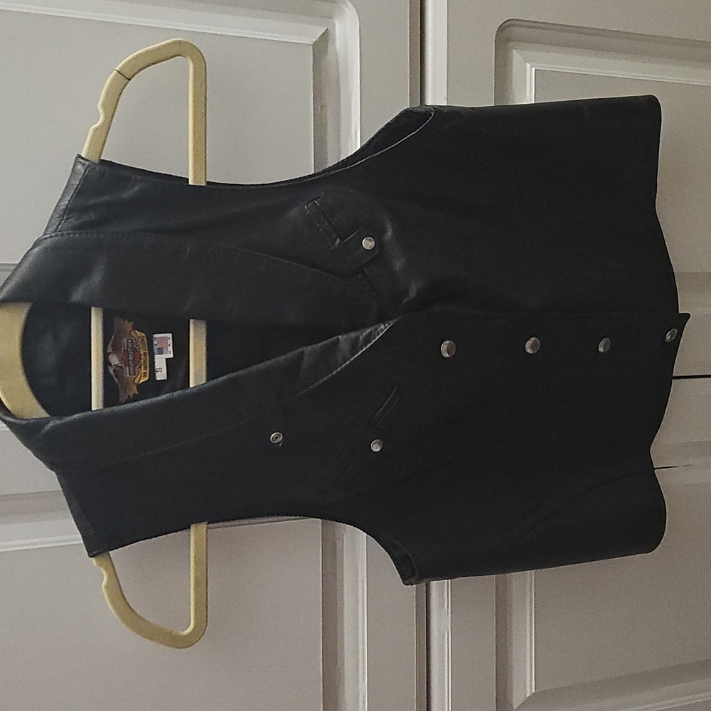⚜️Harley-Davidson Black Leather Vest